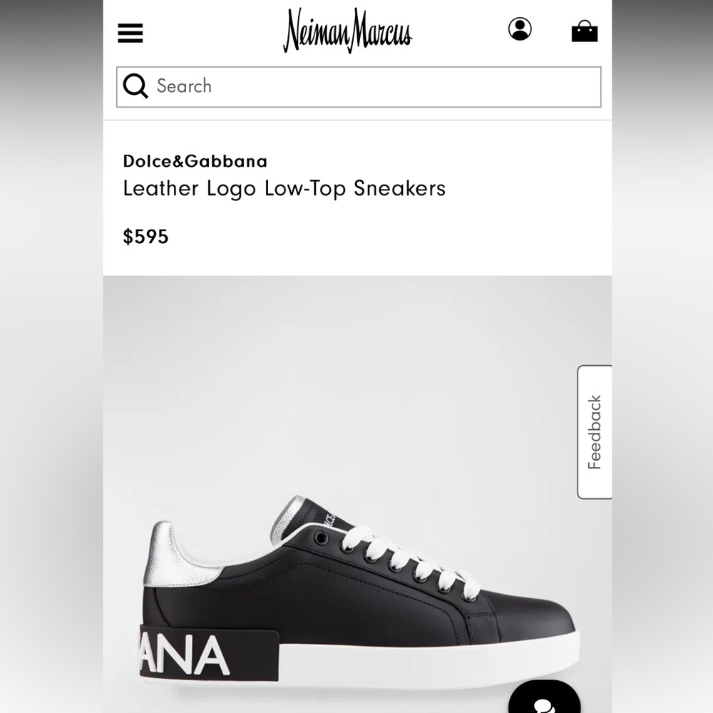 Dolce&Gabbana Leather Logo Low-Top Sneakers